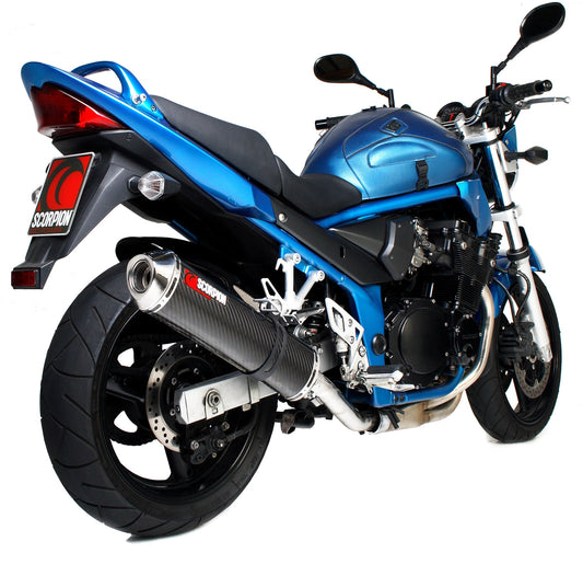 Suzuki GSF600 Bandit / GSF650 Bandit Factory Oval Slip-on - Carbon Fibre Sleeve - Scorpion Exhaust