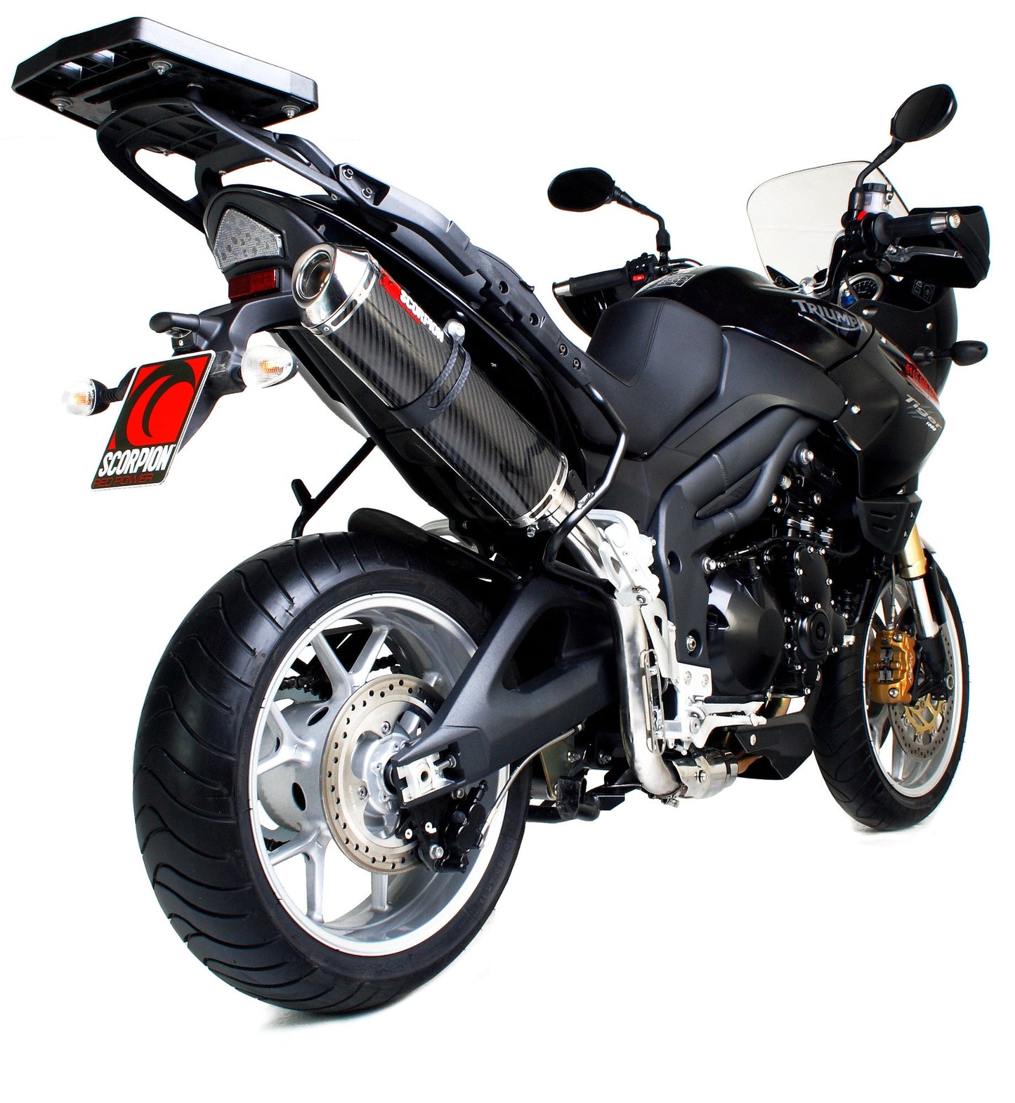 Triumph Tiger 1050 Factory Oval Slip-on - Carbon Fibre Sleeve - Scorpion Exhaust