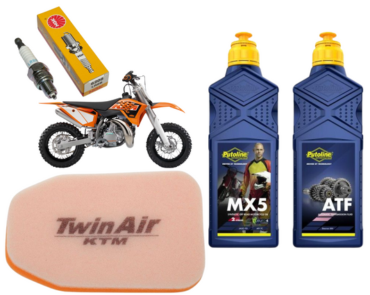 KTM SX 50 09-23 TC MC 50 Service Kit Air Filter ATF Gear Oil Plug 2 Stroke MX5