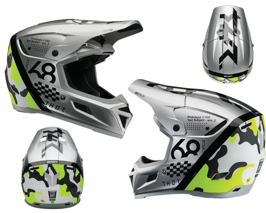 Thor Reflex Sport Riot MIPS MX Motocross Helmet Black / Grey / Yellow