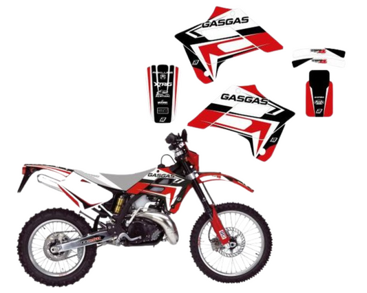 GASGAS Graphics Kit 02-06 DREAM-4RED, BLACKBIRD DECAL KIT 2903N/02