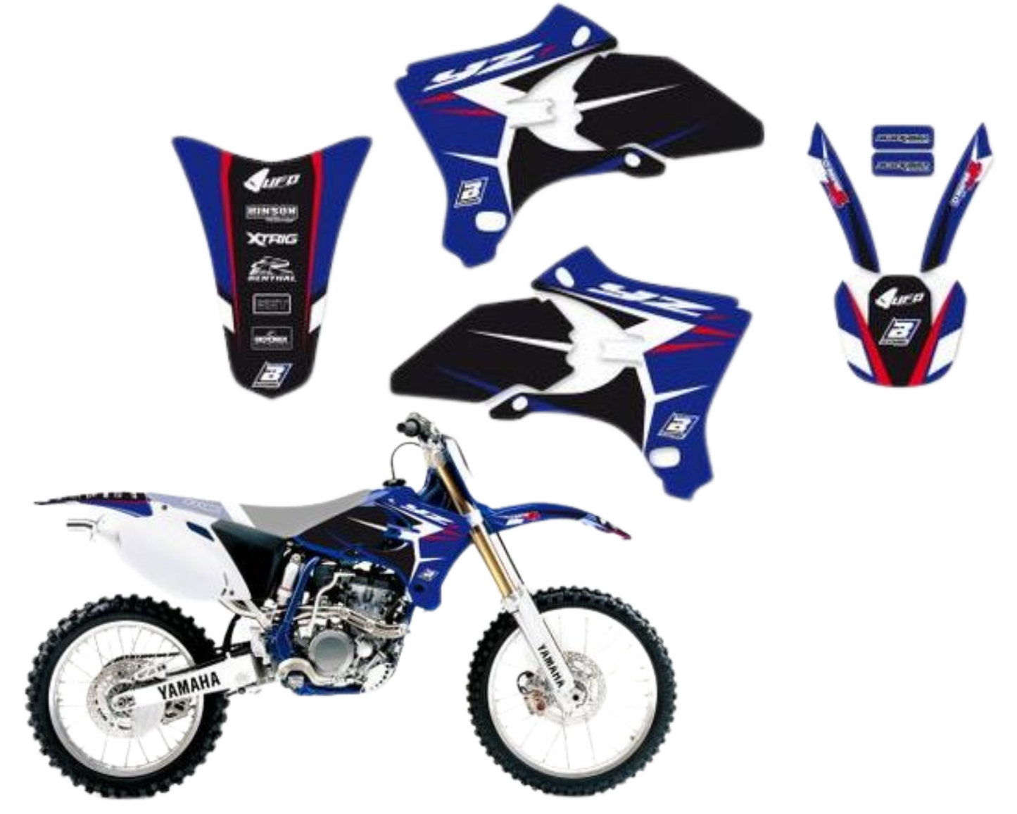 Yamaha YZF250/450 Graphics Kit 03-05 DREAM-4, BLACKBIRD DECAL KIT 2230N