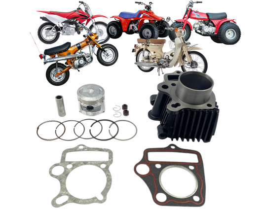 Top End Rebuild Kit Cylinder Head Piston For Honda CT70 CRF70 ATC70 XR70 TRX70