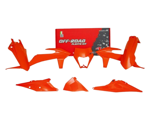 RTECH Plastic Kit KTM EXC EXC-F XC-W 125 - 500 2017 - 2023 NEON ORANGE