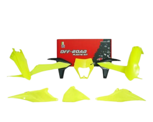 RTECH Plastic Kit KTM EXC EXC-F XC-W 125 - 500 2017 - 2023 NEON YELLOW