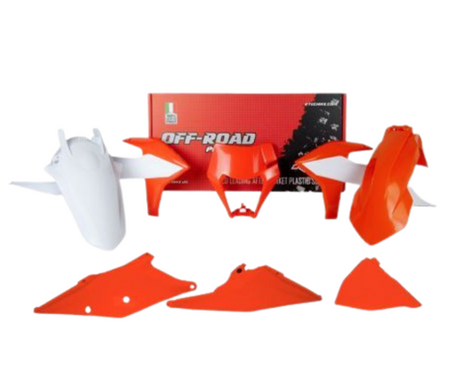 RTECH Plastic Kit KTM EXC EXC-F XC-W 125 - 500 2017 - 2023 OEM ORANGE