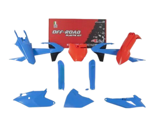 RTECH Plastic Kit KTM GASGAS MC85 SX85 2018 - 2024 BLUE ORANGE