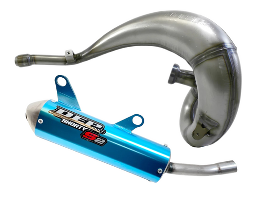 YAMAHA YZ250 FULL DEP EXHAUST METAL HEADER SHORTY TAIL PIPE BLUE 2002 - 2025