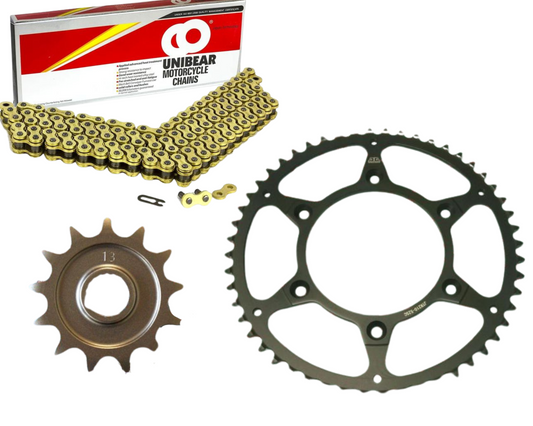 Honda CR 125 88-03 Gold Chain & Sprocket Kit OEM Standard Gearing