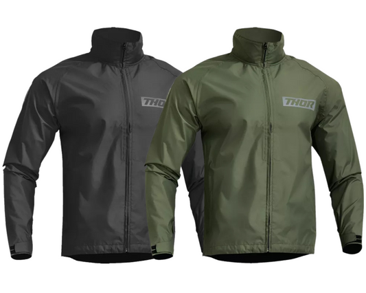 Waterproof Motocross Motorcycle Jacket Thor Pack Textile - Black / Green