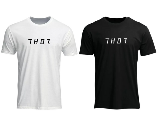 Thor Stamped Casual T-Shirt Black / White Motocross
