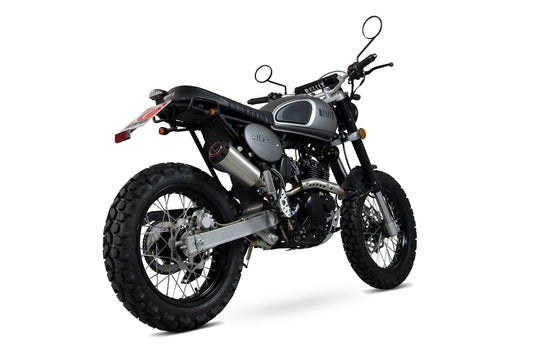 Bluroc Hero 125 Red Power Slip-on - Brushed Stainless Steel Sleeve - Scorpion Exhaust
