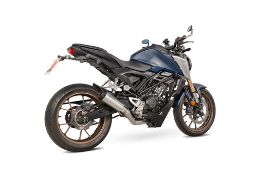 Honda CB 125 R - Single lambda sensor models only Red Power Full System - Brushed Stainless Steel Sleeve - Scorpion Exhaust