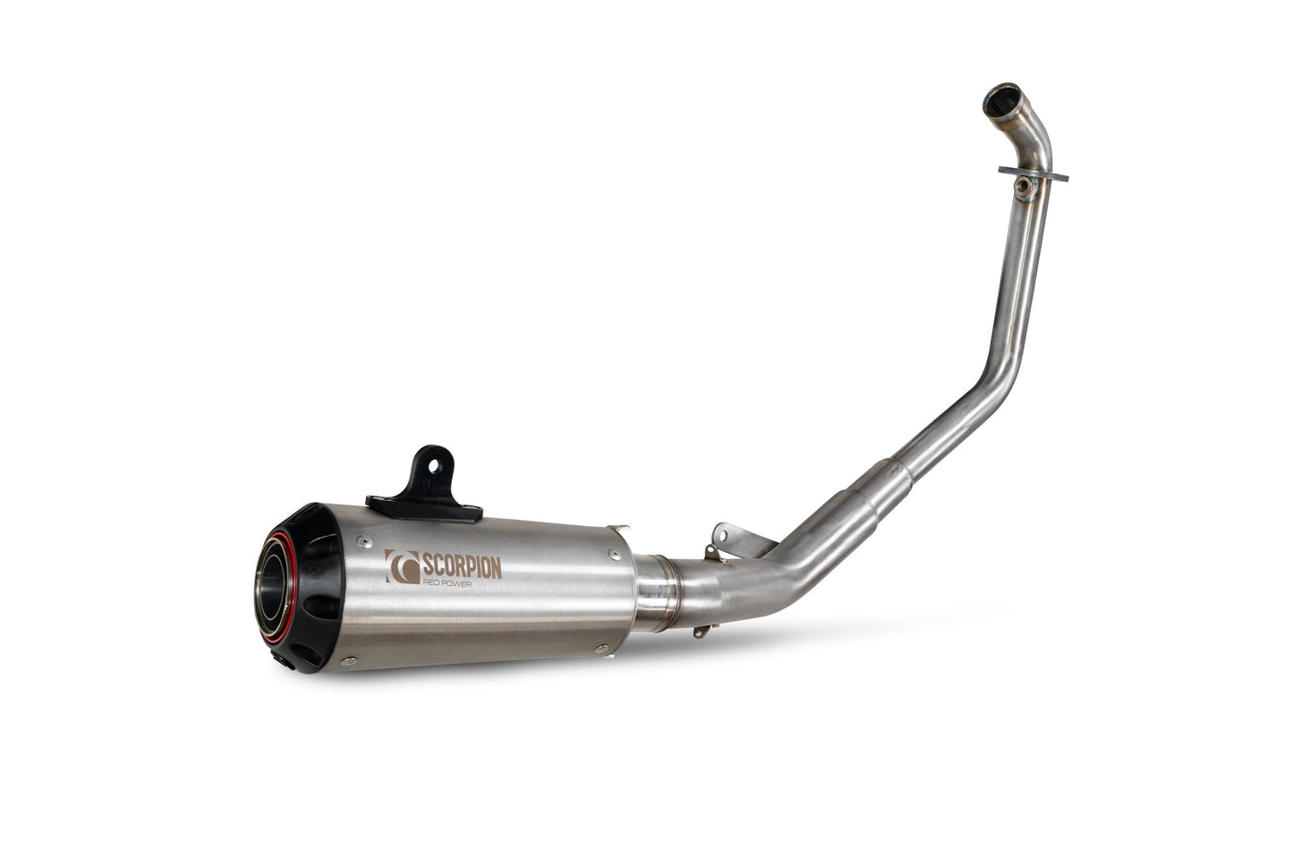 Honda CB 125 R - Single lambda sensor models only Red Power Full System - Brushed Stainless Steel Sleeve - Scorpion Exhaust