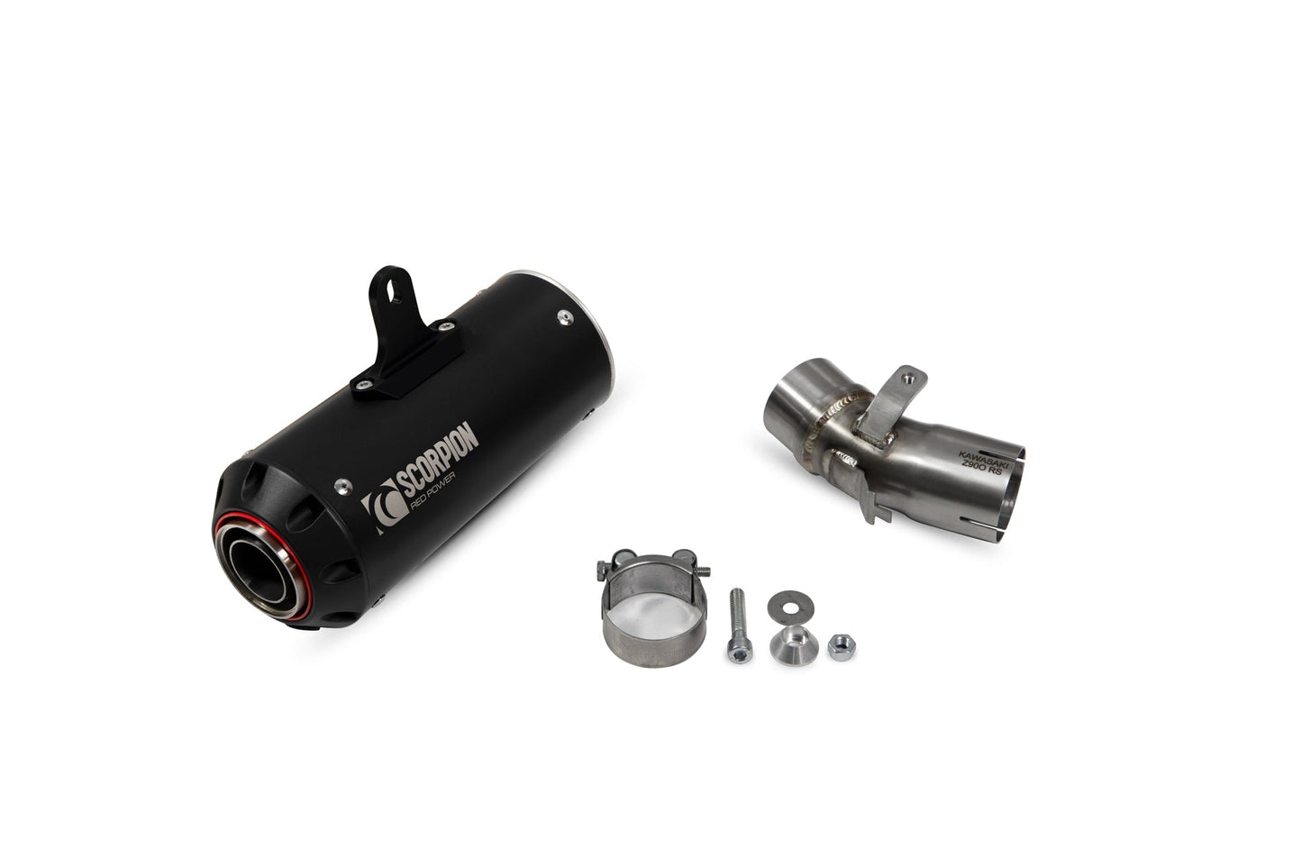Kawasaki Z900 RS Red Power Slip-on - Black Ceramic Coated Sleeve - Scorpion Exhaust