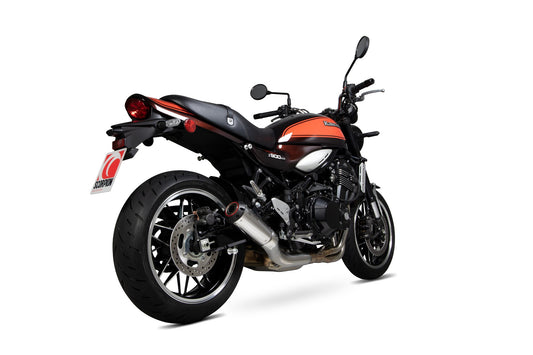 Kawasaki Z900 RS Red Power Slip-on - Polished Stainless Steel Sleeve - Scorpion Exhaust