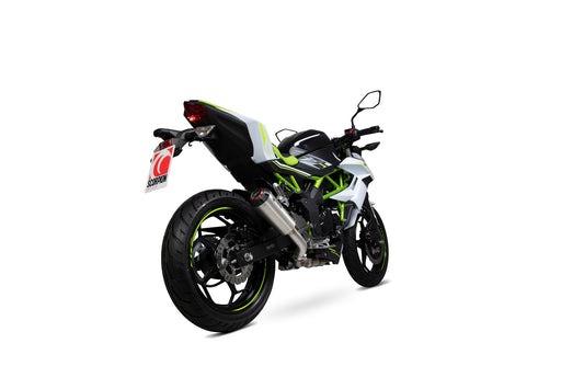 Kawasaki Z125 Red Power Slip-on - Brushed Stainless Steel Sleeve - Scorpion Exhaust