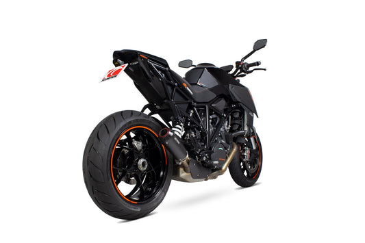 KTM1290 Superduke R 14-19, 1290 Superduke GT 16-Current Red Power Slip-on - Black Ceramic Coated Sleeve - Scorpion Exhaust