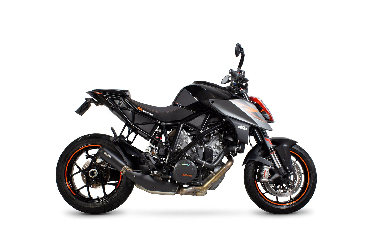 KTM1290 Superduke R 14-19, 1290 Superduke GT 16-Current Red Power Slip-on - Black Ceramic Coated Sleeve - Scorpion Exhaust