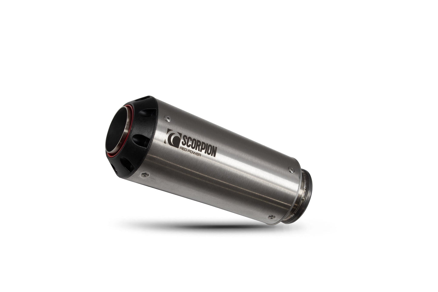 KTM1290 Superduke R 14-19, 1290 Superduke GT 16-Current Red Power Slip-on - Brushed Stainless Steel Sleeve - Scorpion Exhaust