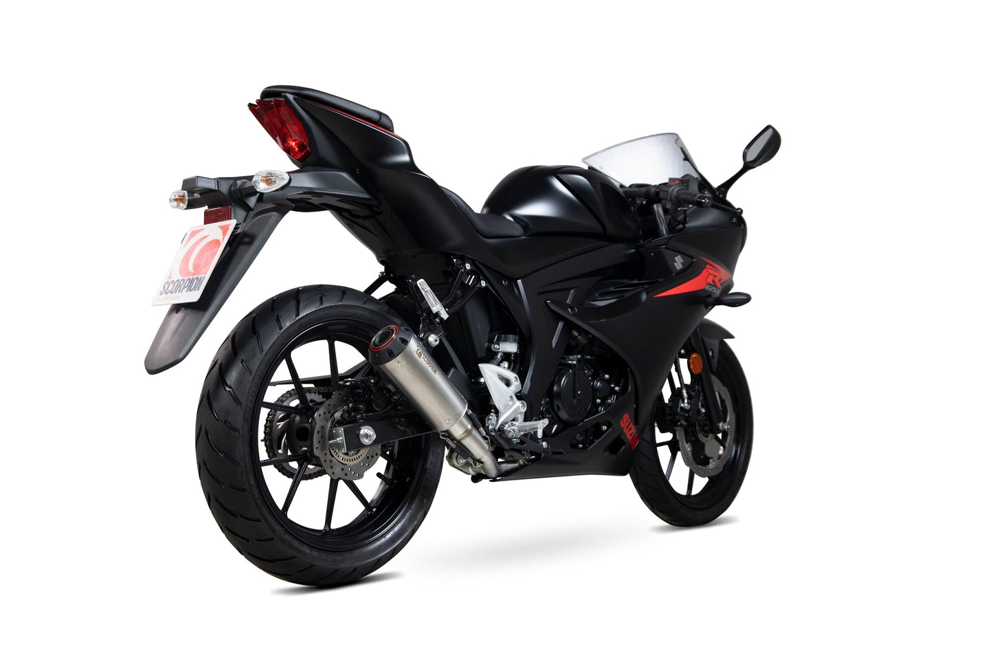 Suzuki GSX-R 125 / GSX-R 150 Red Power Full System - Titanium Sleeve - Scorpion Exhaust