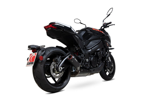 Suzuki GSX-S 1000 Katana Red Power Slip-on - Black Ceramic Coated Sleeve - Scorpion Exhaust