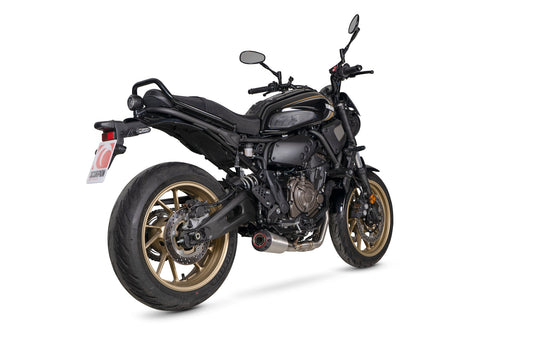 Yamaha XSR 700 Red Power Full System - Brushed Stainless Steel Sleeve - Scorpion Exhaust