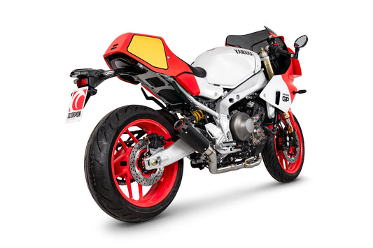 Yamaha XSR 900 GP Red Power Full System - Black Ceramic Coated Sleeve - Scorpion Exhaust
