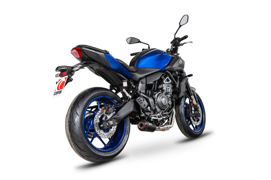 Yamaha MT-07 Euro 5+Red Power Full System - Black Ceramic Coated Sleeve - Scorpion Exhaust