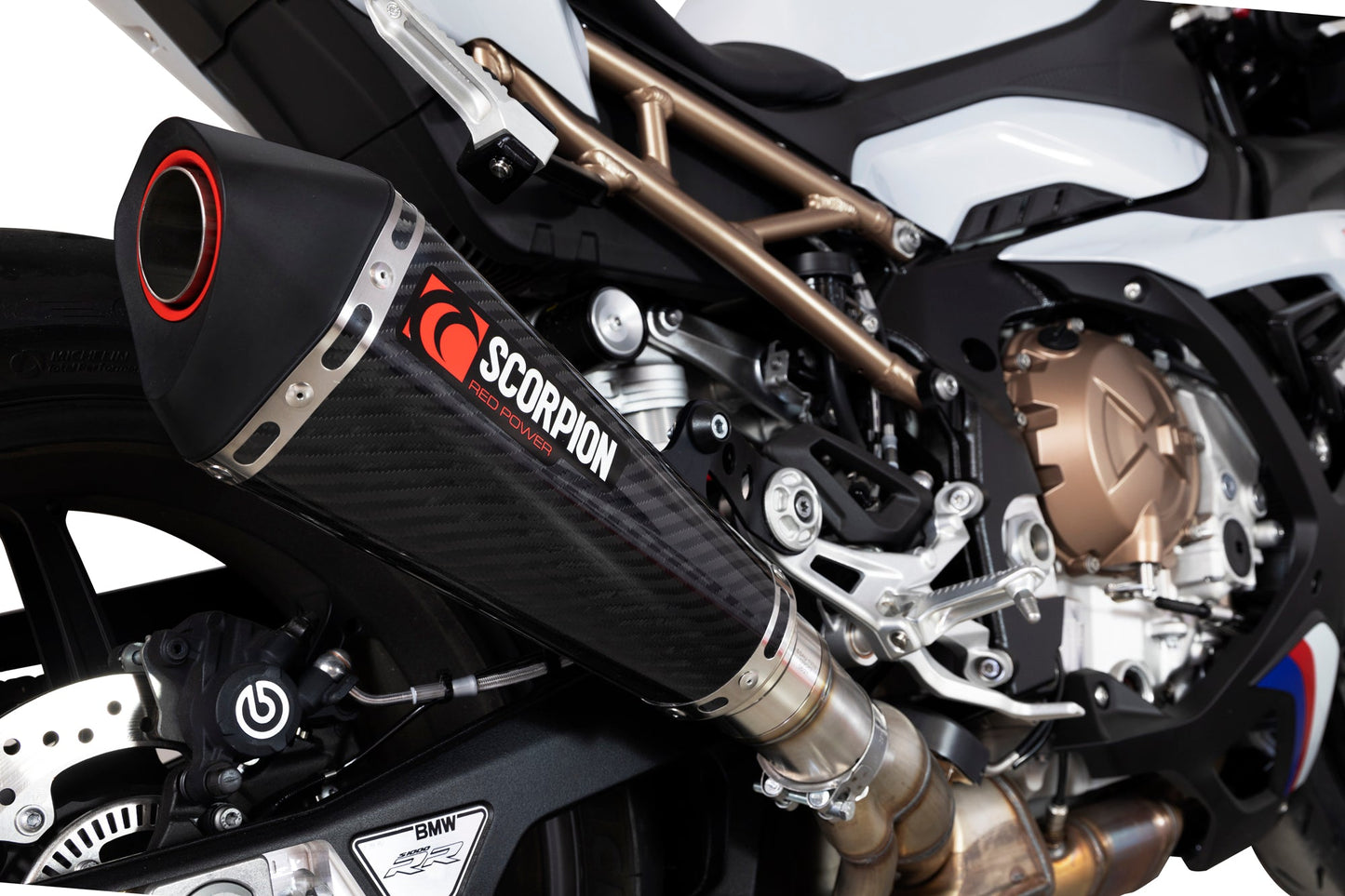 BMWM1000 R Serket Taper Slip-on - Carbon Fibre Sleeve - Scorpion Exhaust