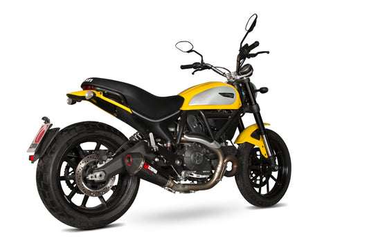 Ducati Scrambler 800 Serket Taper Slip-on - Carbon Fibre Sleeve - Scorpion Exhaust
