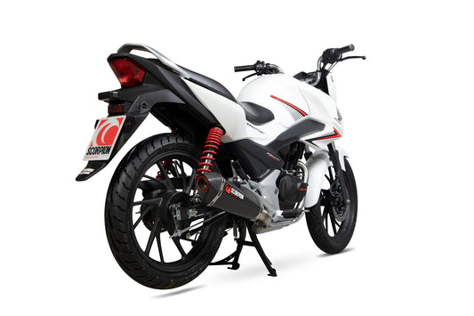 Honda CB125 F Serket Taper Full System - Carbon Fibre Sleeve - Scorpion Exhaust