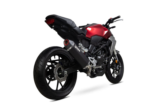 Honda CB300 R Serket Parallel Slip-on - Black Ceramic Coated Sleeve - Scorpion Exhaust