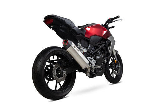 Honda CB300 R Serket Parallel Slip-on - Brushed Stainless Steel Sleeve - Scorpion Exhaust
