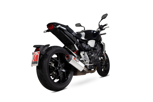 Honda CB1000 R Serket Parallel Slip-on - Brushed Stainless Steel Sleeve - Scorpion Exhaust