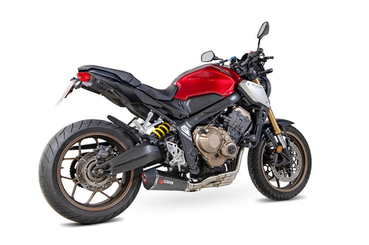 Honda CB650 R Neo Sports Cafe Serket Taper Full System - Carbon Fibre Sleeve - Scorpion Exhaust