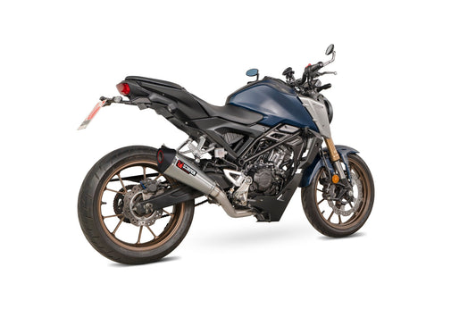 Honda CB 125 R - Single lambda sensor models only Serket Taper Full System - Brushed Stainless Steel Sleeve - Scorpion Exhaust