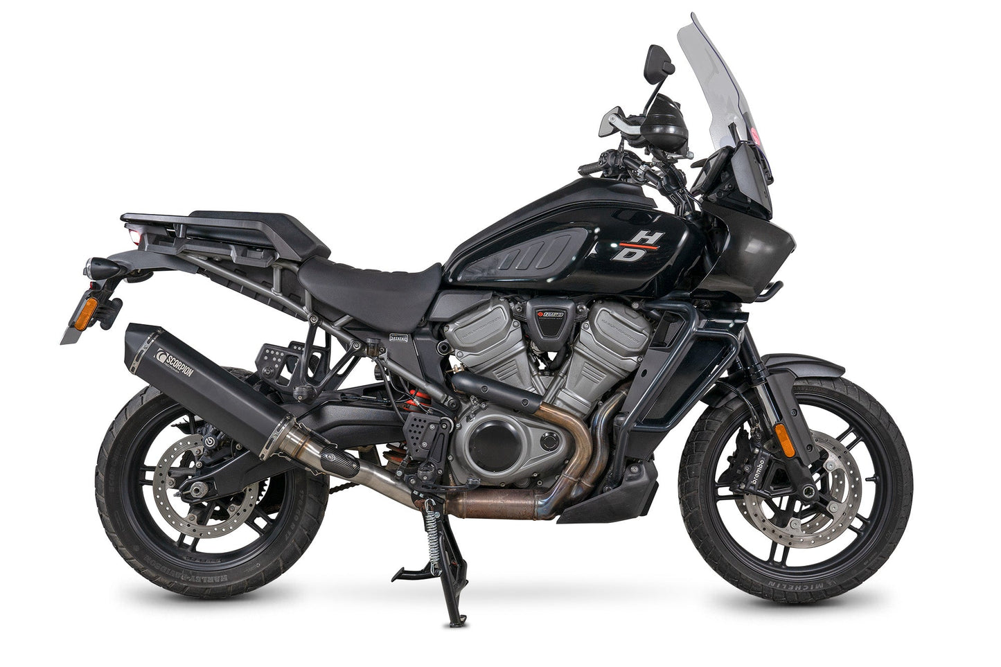 Harley Davidson Pan America 1250 Serket Parallel Slip-on - Black Ceramic Coated Sleeve - Scorpion Exhaust
