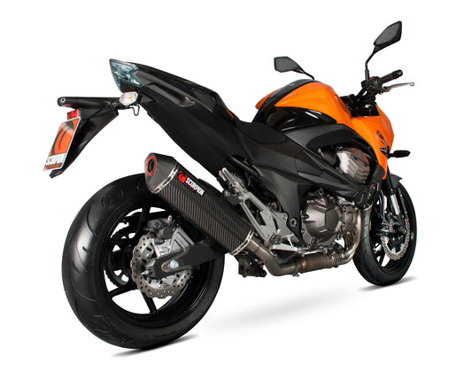 Kawasaki Z800 E Serket Parallel Slip-on - Carbon Fibre Sleeve - Scorpion Exhaust