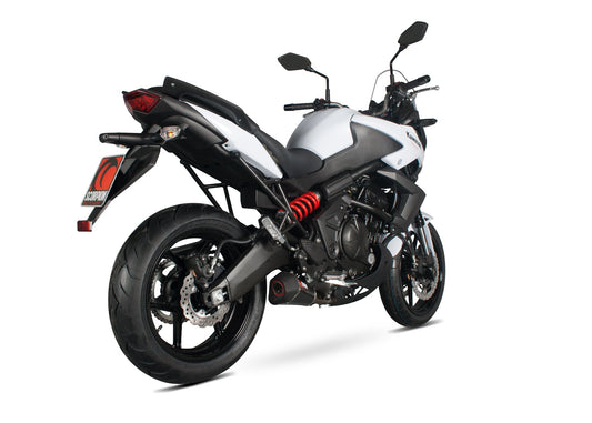 Kawasaki Versys 650 Serket Taper Slip-on - Carbon Fibre Sleeve - Scorpion Exhaust
