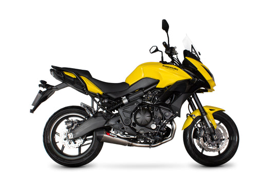 Kawasaki Versys 650 Serket Taper Full System - Brushed Stainless Steel Sleeve - Scorpion Exhaust