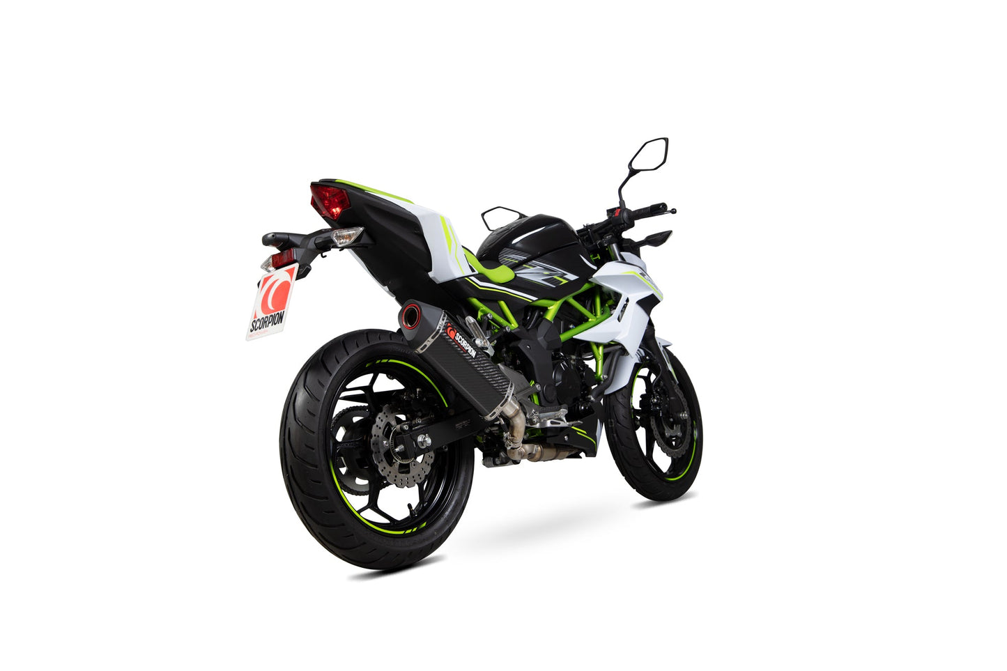 Kawasaki Z125 Serket Parallel Slip-on - Carbon Fibre Sleeve - Scorpion Exhaust