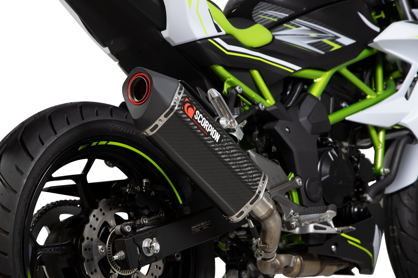 Kawasaki Z125 Serket Parallel Slip-on - Carbon Fibre Sleeve - Scorpion Exhaust