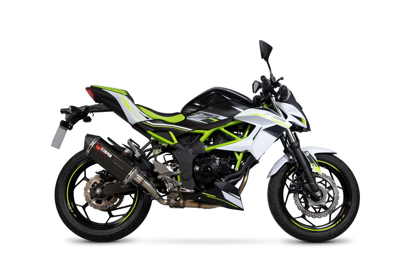 Kawasaki Z125 Serket Parallel Slip-on - Carbon Fibre Sleeve - Scorpion Exhaust