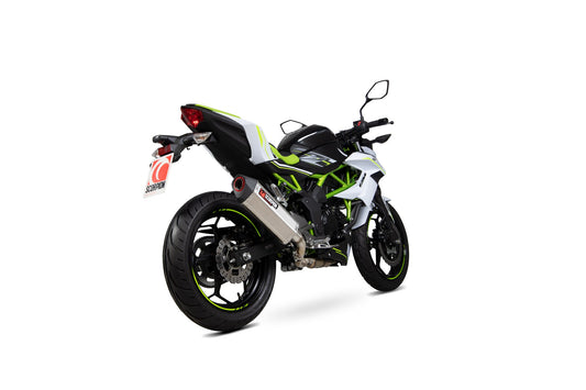 Kawasaki Z125 Serket Parallel Slip-on - Brushed Stainless Steel Sleeve - Scorpion Exhaust
