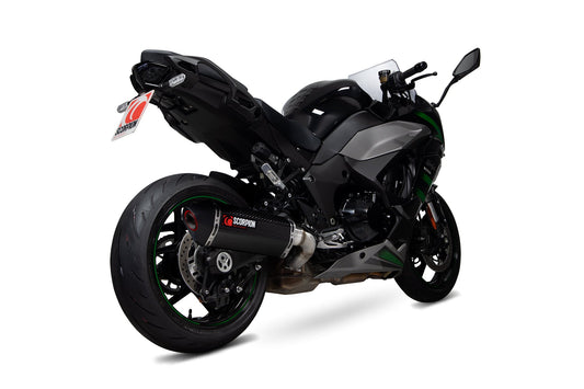 Kawasaki Ninja 1000 SX Serket Parallel Slip-on - Carbon Fibre Sleeve. Fits with panniers - Scorpion Exhaust