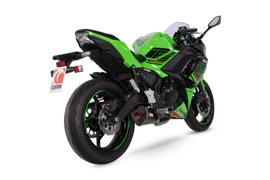 Kawasaki Ninja 650 Serket Taper Full System - Carbon Fibre Sleeve - Scorpion Exhaust