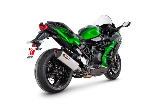 Kawasaki Ninja H2 SX Serket Parallel Slip-On - Titanium Sleeve - Scorpion Exhaust