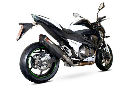Kawasaki Z800 Serket Parallel Slip-on - Carbon Fibre Sleeve - Scorpion Exhaust