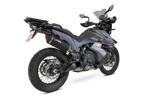 KTM Adventure 890 / Adventure 890 R Serket Parallel Slip-on - Black Ceramic Coated Sleeve - Scorpion Exhaust
